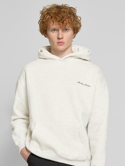 ANOTHER COTTON LAB Oversized Hoodie mit Label-Print Hellgrau Melange 3