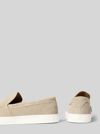 Productfoto, loafers van echt leer met logodetail van PS Poelman, heren loafers met afgeronde pasvorm, profielzool, beige, hakhoogte maat 44: 3 cm, schachthoogte: 6 cm, schachtbreedte: 13 cm