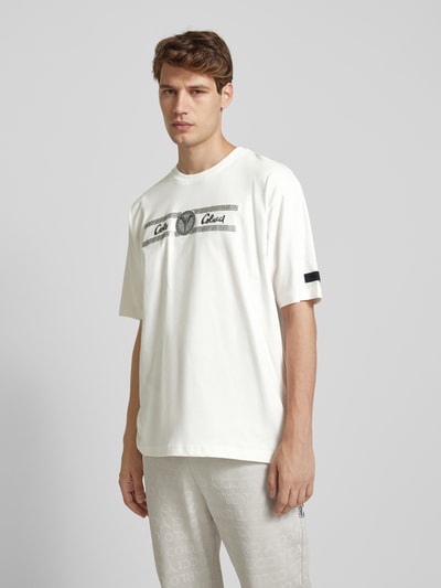 CARLO COLUCCI T-Shirt mit Label-Print Offwhite 4