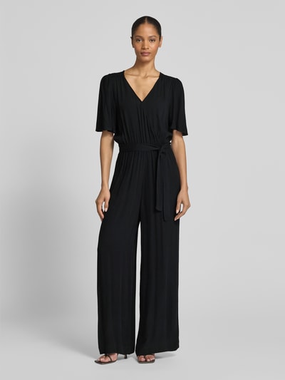 ICHI Jumpsuit met strikceintuur, model 'MARRAKECH' Zwart - 4