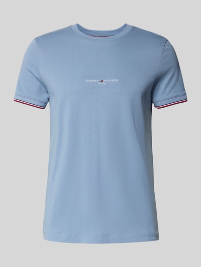 Tommy Hilfiger Slim Fit T-Shirt aus reiner Baumwolle Hellblau 2