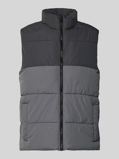 Jack & Jones Kamizelka pikowana ze stójką model ‘MAZE’ Średnioszary 2