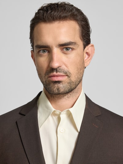 SELECTED HOMME Slim fit colbert met wol, model 'NEIL' Donkerbruin - 3