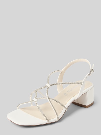 Tamaris Sandalette mit Strasssteinbesatz Weiss 1