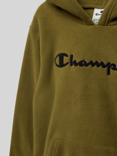 CHAMPION Hoodie mit Label-Stitching Oliv 2