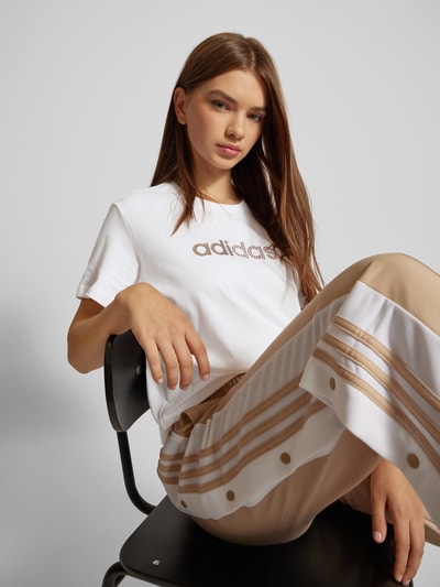 ADIDAS SPORTSWEAR T-shirt met strass-steentjes, model 'Holiday' Offwhite - 3