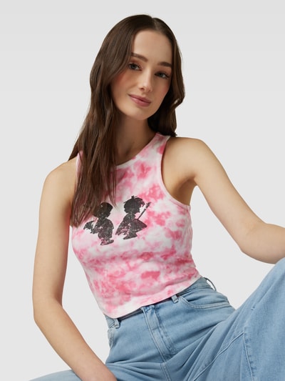 Guess Top z okrągłym dekoltem model ‘BOY AND GIRL’ Jasnoróżowy 3