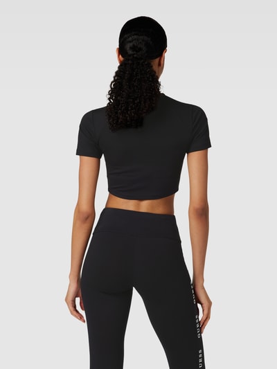 Guess Activewear Crop T-Shirt mit Label-Print Modell 'AGGIE' Black 5