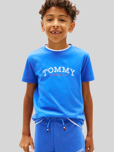 Tommy Hilfiger Kids Regular Fit T-Shirt aus reiner Baumwolle Royal 4