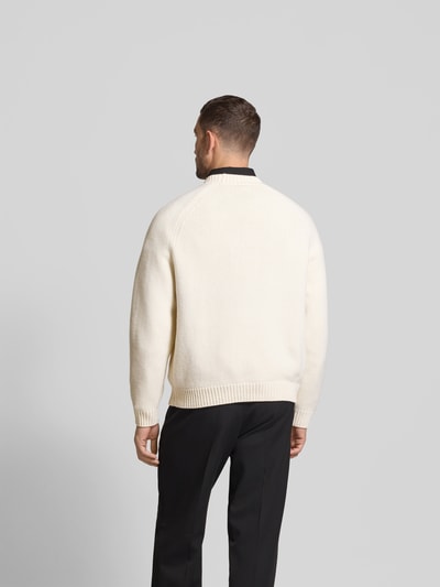 Kenzo Wollpullover in Strick-Optik Offwhite 5