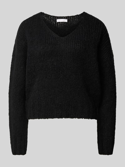 Rich & Royal Gebreide pullover met V-hals Zwart - 2