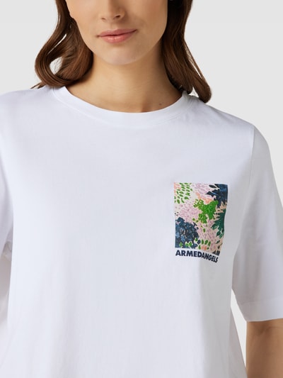 Armedangels T-Shirt mit Motiv-Print Modell 'LAYAA FLORAA' Weiss 3