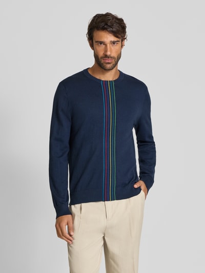 PAUL SMITH Strickpullover mit Rundhalsausschnitt Marine 4