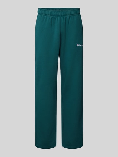 CHAMPION Straight Fit Sweatpants mit Label-Stitching Dunkelgruen 1