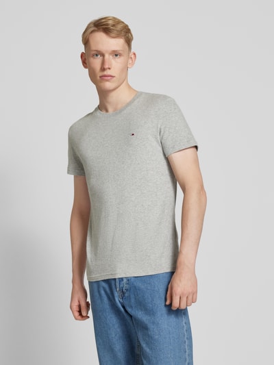 Tommy Jeans Slim Fit T-Shirt mit Logo-Stitching im 2er-Pack Mittelgrau Melange 4