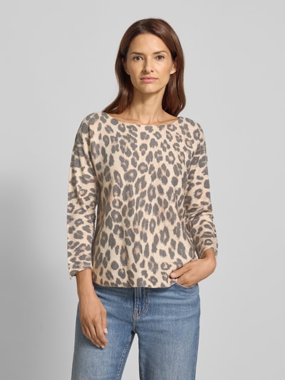 ZABAIONE Gebreide pullover met ronde hals Middenbruin - 4