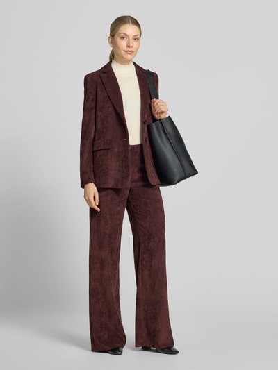 EMME High Waist Hose mit Cordstruktur Bordeaux 1