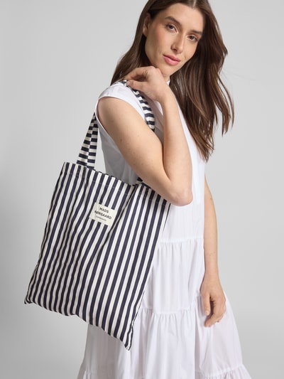 MADS NØRGAARD Shopper mit Label-Detail Modell 'SACKY ATOMA BAG' Marine 1