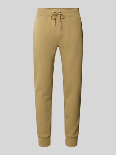 Produktfoto, Tapered Sweatshorts aus Baumwoll-Mix von Polo Ralph Lauren, jednokolorowy, krój tapered, wyhaftowane logo, tunel, elastyczny ściągacz, wpuszczane kieszenie boczne, kieszeń z tyłu, wykończenie materiału: dzianina dresowa, mieszanka bawełny