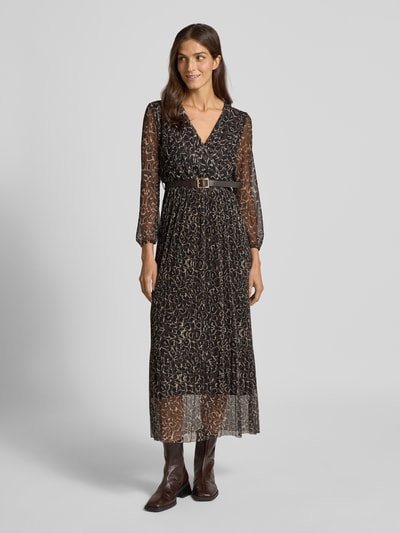 ZABAIONE Maxikleid mit V-Ausschnitt Dunkelbraun 4