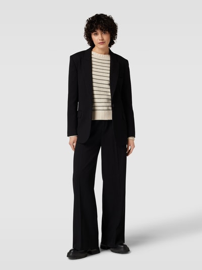 Copenhagen Muse Stoffen broek in gemêleerde look met persplooien Zwart - 1