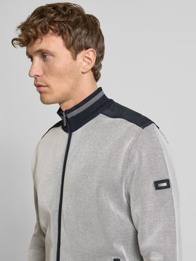 bugatti Sweatjacke mit Reißverschluss Ecru 3