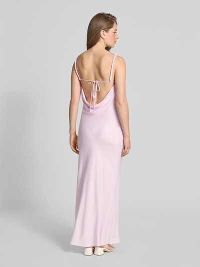 LeGer Maxikleid mit Wasserfall-Ausschnitt Modell 'Antonie' Hellrosa 5