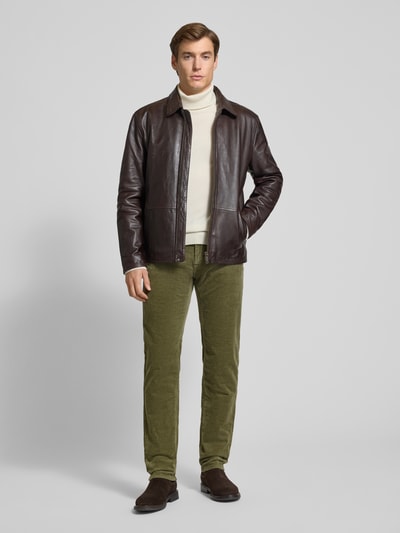 Pierre Cardin Regular Fit Cordhose mit Eingrifftaschen Modell 'Laval' Oliv 1