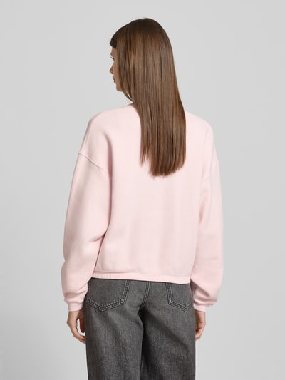 American Vintage Regular Fit Sweatshirt mit Logo-Print Modell 'Zubird' Hellrosa 5