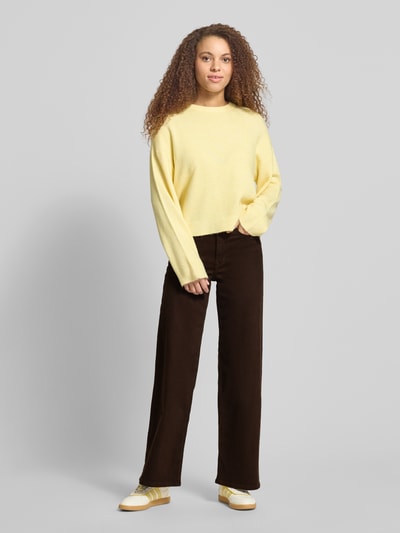 ONLY Wide Leg Jeans aus Baumwoll-Mix Modell 'MADISON BLUSH' Dunkelbraun 1