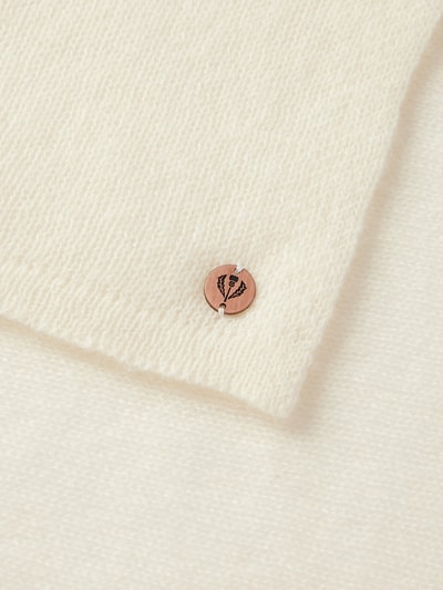 Fraas Schal aus reinem Kaschmir mit Label-Detail Offwhite 2