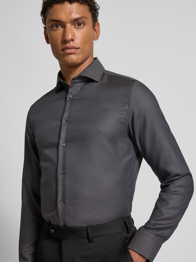 SEIDENSTICKER Slim Fit Business-Hemd mit Kentkragen Anthrazit 3