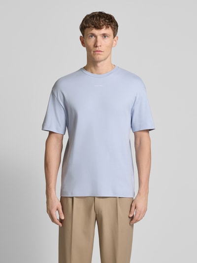 CK Calvin Klein T-Shirt mit Label-Print Modell 'NANO' Hellblau 4