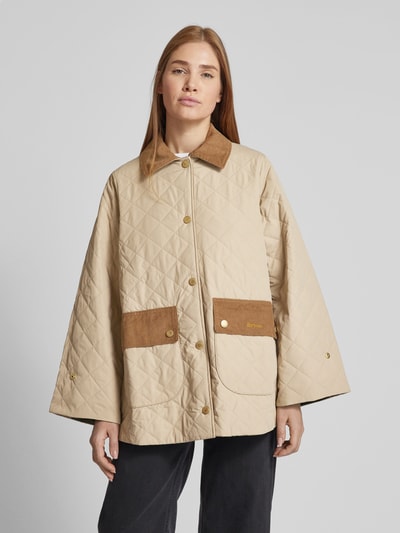 Barbour Jacke mit Steppnähten Modell 'CORINNE' Sand 4