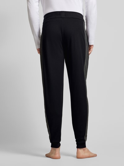 BOSS Tapered fit sweatpants met tunnelkoord, model 'Tracksuit' Zwart - 5