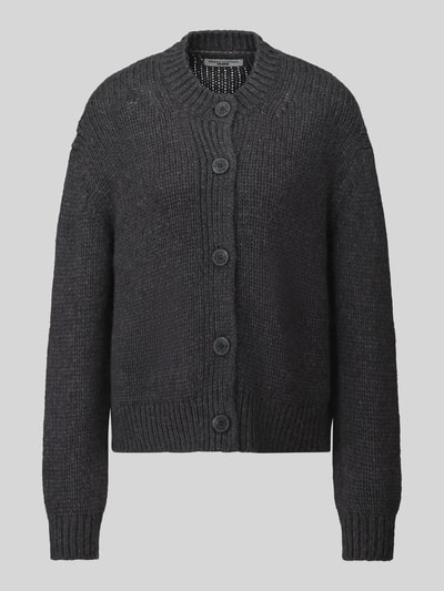 Marc O'Polo DENIM Regular Fit Strickjacke aus Schurwoll-Mix mit Alpaka-Anteil Anthrazit 2