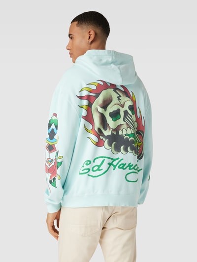 ED HARDY Bluza rozpinana z nadrukiem z motywem Lodowy błękitny 5