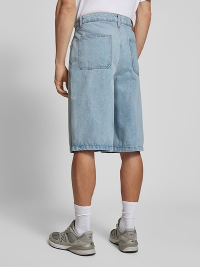 Pegador Bermuda met labelstitching, model 'KOLAR JORTS' Jeansblauw - 5