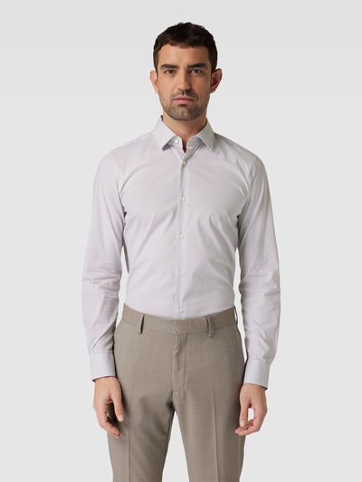 JOOP! Collection Slim fit zakelijk overhemd met kentkraag, model 'Pit' Beige - 4