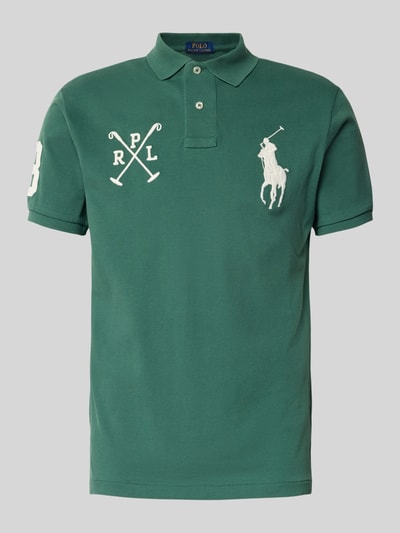 Polo Ralph Lauren Poloshirt mit Label-Stitching Dunkelgruen 2