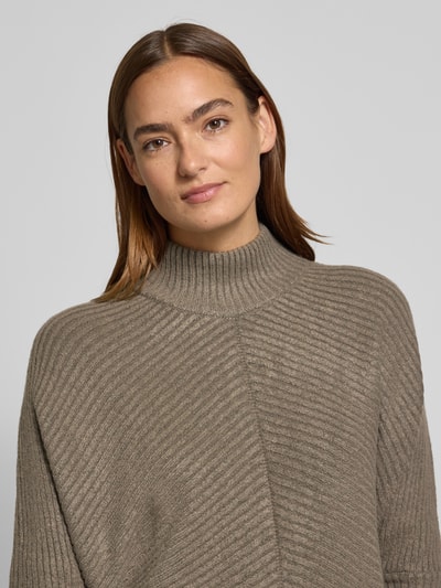 Apricot Oversized pullover in gebreide look met opstaande kraag Kaki - 3