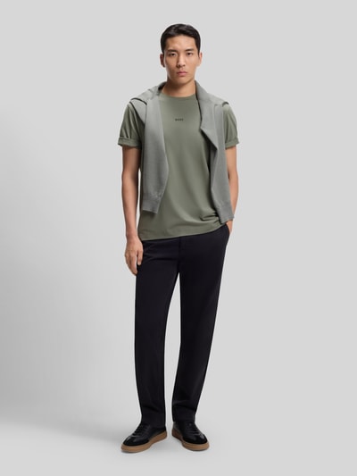 BOSS Orange Relaxed Fit T-Shirt aus Baumwoll-Mix Modell 'TCHUP' Oliv 1