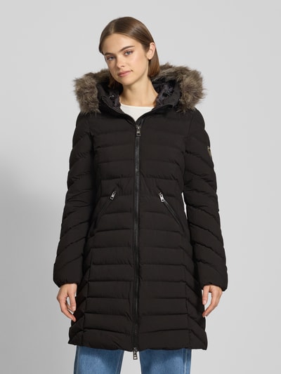 Superdry Regular Fit Steppmantel mit Kunstfellbesatz Modell 'Fuji' Black 4