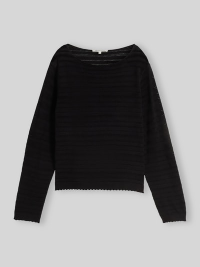 Tom Tailor Denim relaxed fit pullover van katoenmix Zwart - 2
