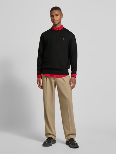 Polo Ralph Lauren Sweatshirt mit Label-Stitching Black 1