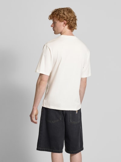 REVIEW T-Shirt mit Label-Print Offwhite 5