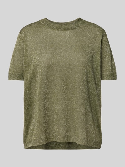 Jake*s Collection Sweter z dzianiny z rękawem o dł. 1/2 Ziemisty brązowy 2