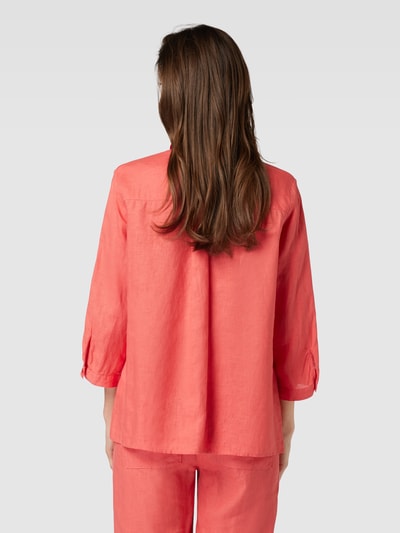 TONI Linnen blouse met 3/4-mouwen, model 'Clay' Koraal - 5