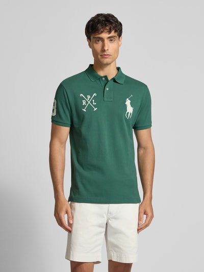 Polo Ralph Lauren Poloshirt mit Label-Stitching Dunkelgruen 4