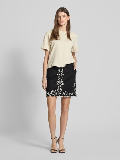 BOSS Orange Minirock mit Cut Outs Modell 'Valembroi' Black 1